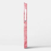 Metallic rood canvas: penseelstreek elegantie. Case-Mate iPhone case (Achterkant / Links)