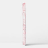 Metallic rood canvas: penseelstreek elegantie. Case-Mate iPhone case (Achterkant / Rechts)