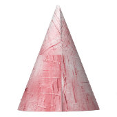 Metallic rood canvas: penseelstreek elegantie. feesthoedjes (Achterkant)