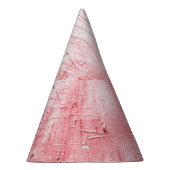 Metallic rood canvas: penseelstreek elegantie. feesthoedjes (Rechts)