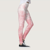 Metallic rood canvas: penseelstreek elegantie. leggings (Rechts)