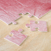 Metallic rood canvas: penseelstreek elegantie. legpuzzel (Zijkant)