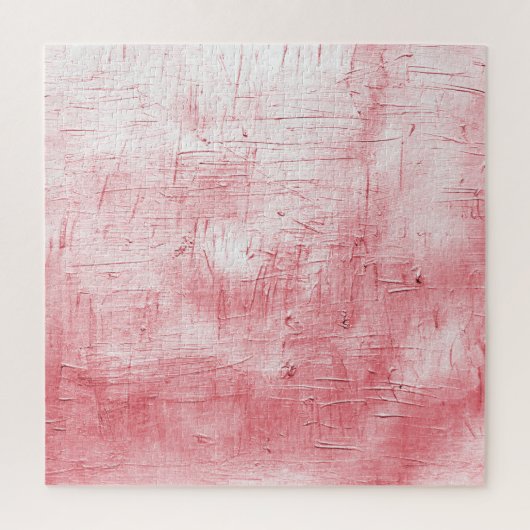 Metallic rood canvas: penseelstreek elegantie. legpuzzel (Verticaal)