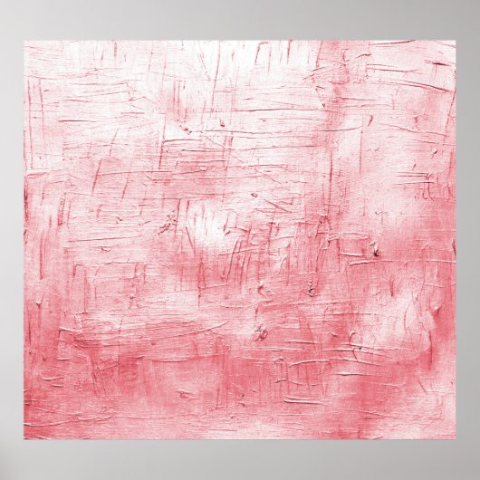 Metallic rood canvas: penseelstreek elegantie. poster (Voorkant)