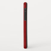 Metallic rood geborsteld aluminium look Case-Mate iPhone case (Achterkant/links)