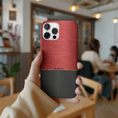 Metallic rood & zwart combo met gouden accent Case-Mate iPhone case