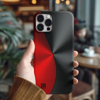 Metallic rood & zwart geometrisch ontwerp