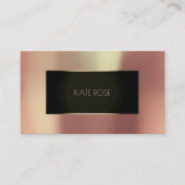 Metallic Roos Gold Black Champaign Lijst Vip Visitekaartje (Voorkant)