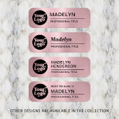 Metallic Roos Gold Company Logo Medewerker Magneti Naamplaatje