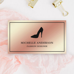 Metallic Roos Gold Folie Hoge Hakken Stiletto's Visitekaartje