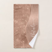 Metallic Roos Gold Glitter - op maat gemaakt Bad Handdoek (Handdoek)