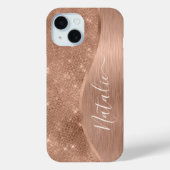 Metallic Roos Gold Glitter - op maat gemaakt Case-Mate iPhone Case (Achterkant)