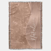 Metallic Roos Gold Glitter - op maat gemaakt Deken (Voorkant Verticaal)