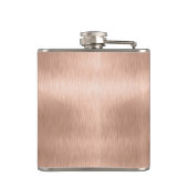 Metallic Roos Gold Glitter - op maat gemaakt Heupfles (Achterkant)