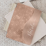 Metallic Roos Gold Glitter - op maat gemaakt iPad Mini Cover<br><div class="desc">Pas dit roos goudbruin metaal en glamoureus faux glitter met uw eigen eigen naam eenvoudig aan met uw eigen gepatenteerde iPad cover.</div>