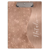 Metallic Roos Gold Glitter - op maat gemaakt Klembord (Voorkant)