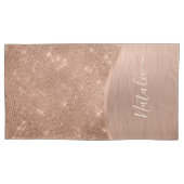 Metallic Roos Gold Glitter - op maat gemaakt Kussensloop (Voorkant)
