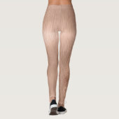 Metallic Roos Gold Glitter - op maat gemaakt Leggings (Achterkant)