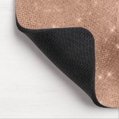 Metallic Roos Gold Glitter - op maat gemaakt Muismat (Hoek)