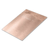 Metallic Roos Gold Glitter - op maat gemaakt Notitieblok (Schuin)