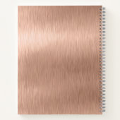 Metallic Roos Gold Glitter - op maat gemaakt Notitieboek (Achterkant)