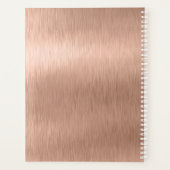 Metallic Roos Gold Glitter - op maat gemaakt Planner (Achterkant)