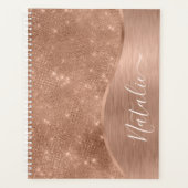 Metallic Roos Gold Glitter - op maat gemaakt Planner (Voorkant)