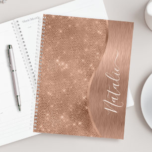 Metallic Roos Gold Glitter - op maat gemaakt Planner
