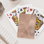 Metallic Roos Gold Glitter - op maat gemaakt Pokerkaarten<br><div class="desc">Pas dit roos goudbruin metaal en glamoureus faux glitter-gepatterde speelkaarten eenvoudig aan met uw eigen naam.</div>