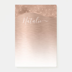 Metallic Roos Gold Glitter - op maat gemaakt Post-it® Notes