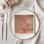 Metallic Roos Gold Glitter - op maat gemaakt Servet