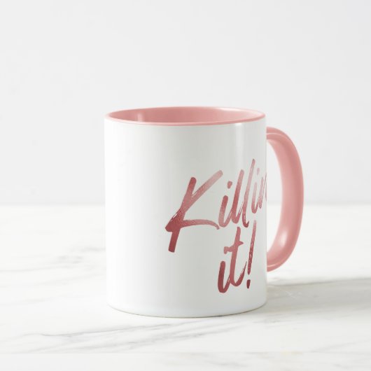 Metallic Roos Gold Killin Mok (Voorkant rechts)