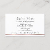 Metallic Roos Gold Luxe glitter Drip Boss Lady Visitekaartje (Achterkant)