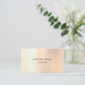 Metallic Roos Gold Minimalist Modern Visitekaartje (Staand voorkant)