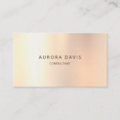 Metallic Roos Gold Minimalist Modern Visitekaartje (Voorkant)