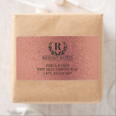 Metallic Roos Gold Pink voegt Logo en achtergrond  Etiket (Insitu)