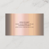 Metallic Roos Gold Shimmer minimalistisch modern Visitekaartje (Achterkant)