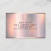 Metallic Roos Gold Shimmer minimalistisch modern Visitekaartje (Achterkant)