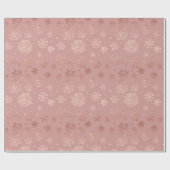 Metallic Roos Gold Snowflakes op Mauve Xmas Gift Cadeaupapier (Vlak)