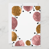 Metallic Roos gouden ballonnen Verjaardagsviering Kaart (Achterkant)