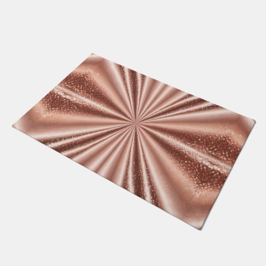 Metallic Roos Gouden Deurmat (Schuin)