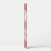 Metallic roos gouden, gebroken witte kanttextuur. Case-Mate iPhone case (Achterkant / Rechts)