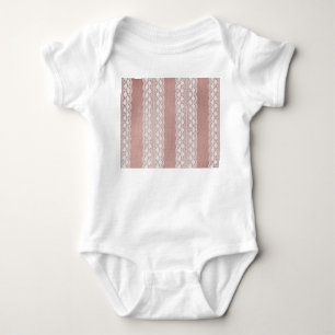 Metallic roos gouden, gebroken witte kanttextuur. romper