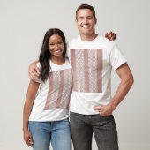 Metallic roos gouden, gebroken witte kanttextuur. t-shirt (Unisex)