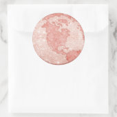 Metallic Roos gouden glitter Wereldbol Stickers (Tas)