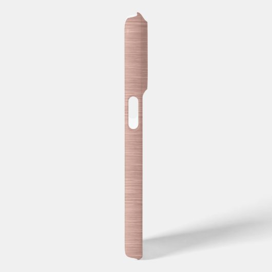 Metallic roos-gouden textuur, aangepaste monogram Case-Mate iPhone case (Achterkant / Rechts)