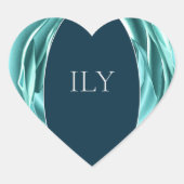 Metallic Roos Print Heart Sticker (Voorkant)