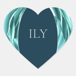 Metallic Roos Print Heart Sticker