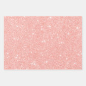 Metallic Roos Sparkle Glitter Happy Valentines Day Inpakpapier Vel (Voorkant 3)