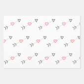 Metallic Roos Sparkle Glitter Happy Valentines Day Inpakpapier Vel (Voorkant 2)